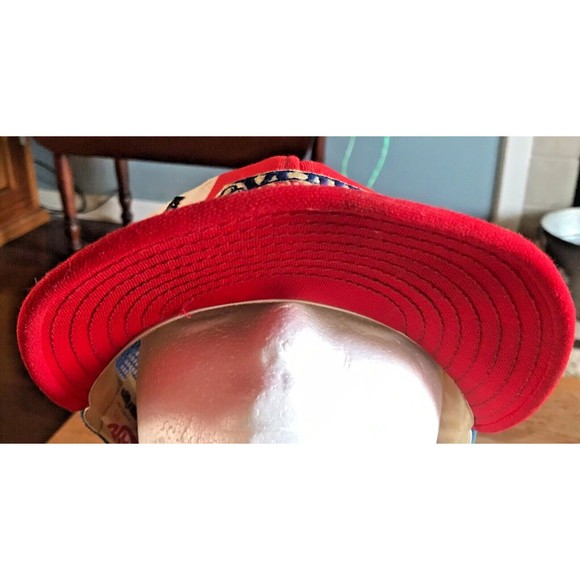 Super Bowl XVIII AJD Lucky Stripes Snapback Hat Mesh Trucker Redskins Raiders - Picture 7 of 12